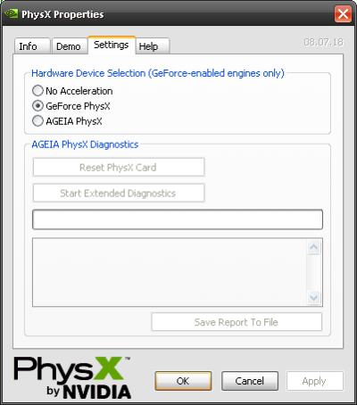 physx system software update